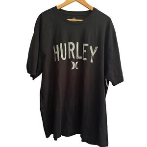 Hurley Men’s XXL Black‎ Logo Graphic T-Shirt 100% Cotton Short Sleeve